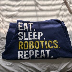 Blue Grafic hoodie Eat. Sleep. Robotics. Repeat